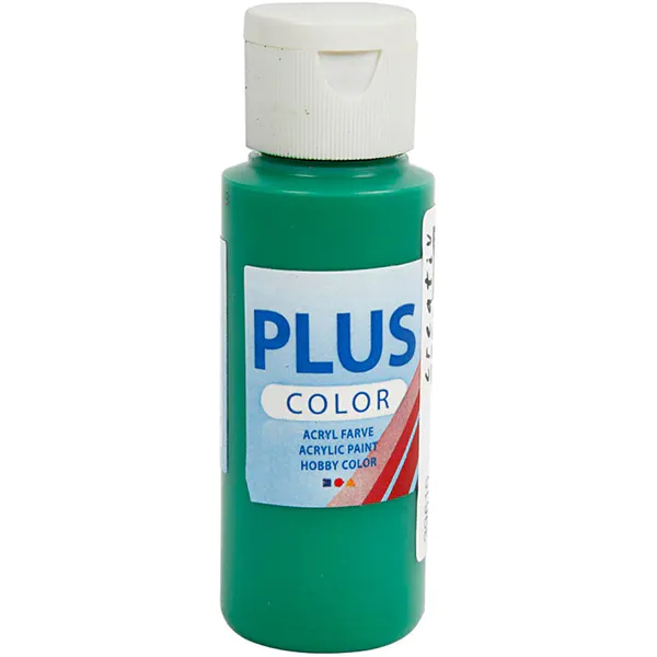 Hovedbilde Plus Color hobbymaling, brilliant grønn 60 ml
