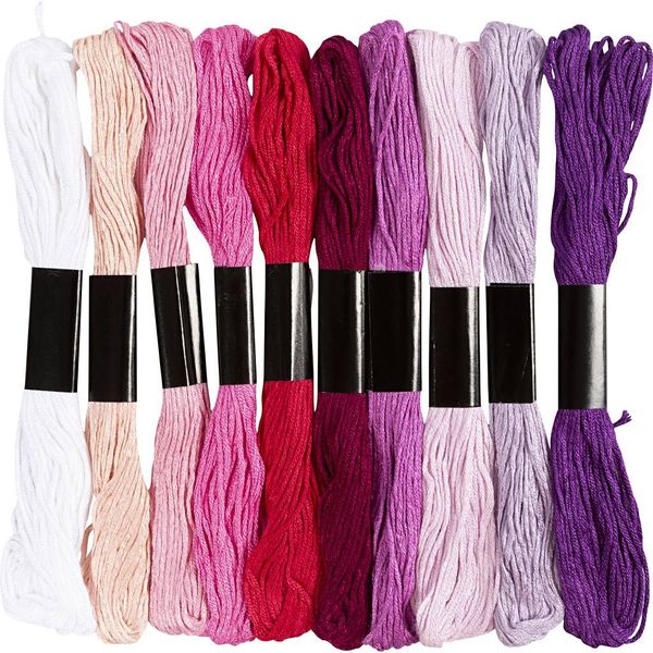 Hovedbilde Broderigarn - Lilla/pink harmoni