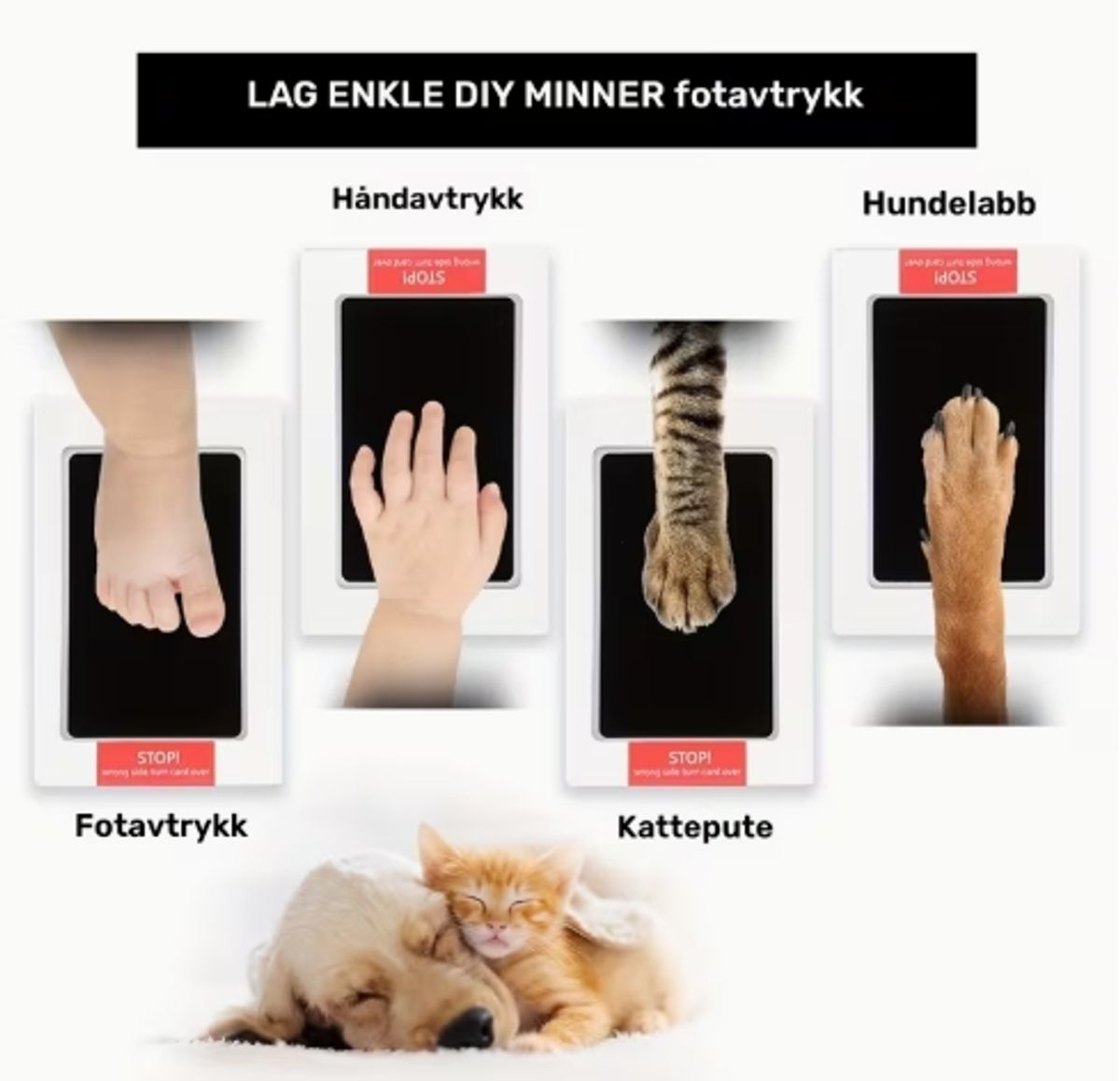 Avtrykks-pute, lys blå