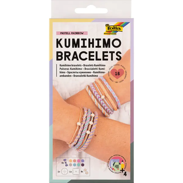 Hovedbilde Kumihimo set – PASTEL RAINBOW