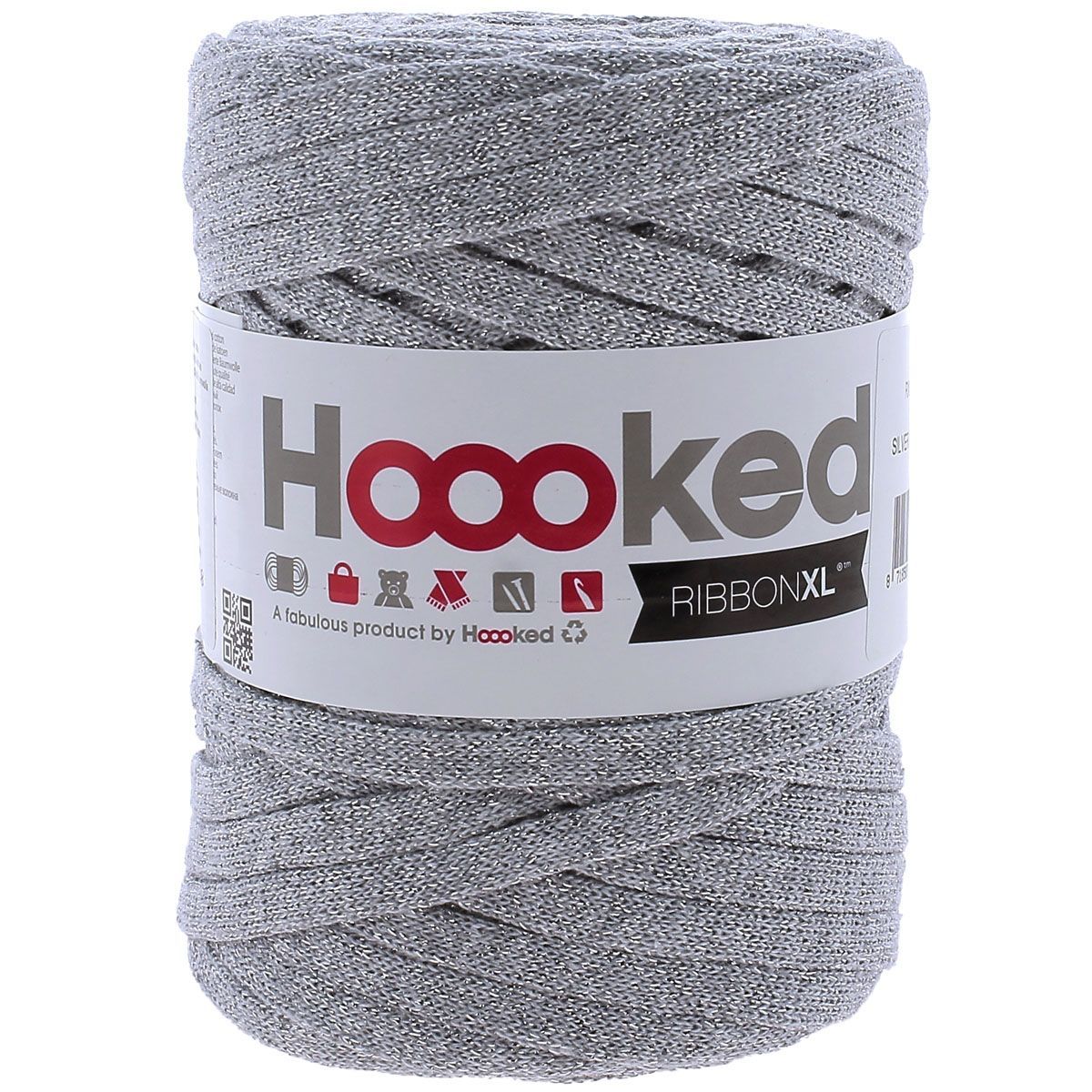 Hoooked Ribbon XL -Silver Glitter