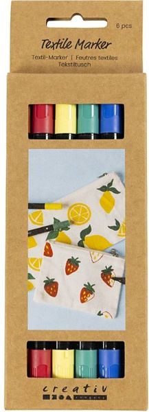 Hovedbilde Tekstiltusjer 6 pack