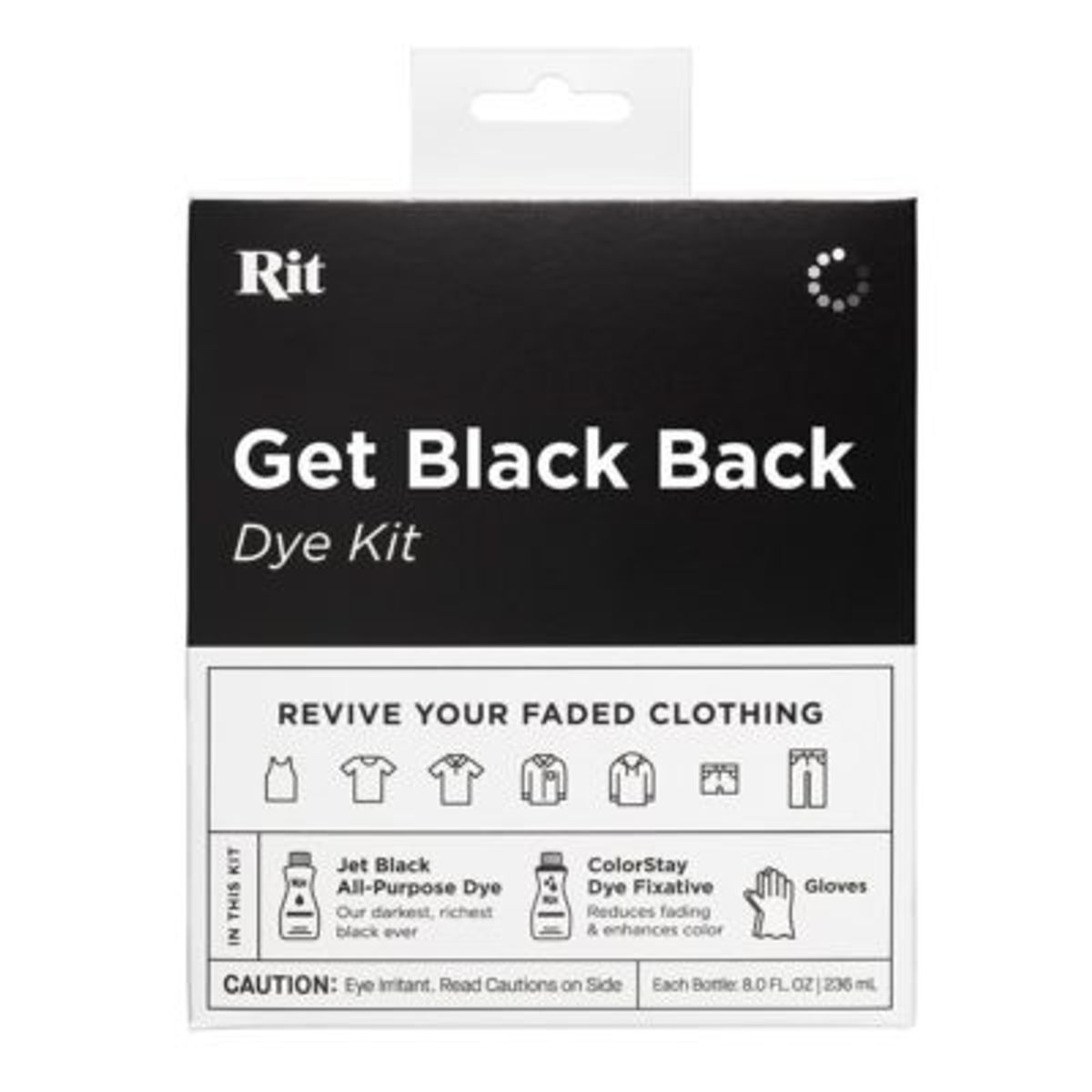 Rit – Dye Tekstilfarge Sett - Get  Black Back