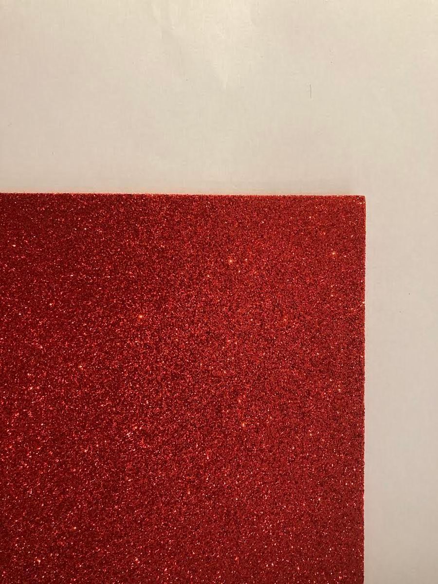 Mosgummi med glitter, rød