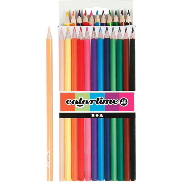 Hovedbilde Colortime fargeblyanter, 12 ass farger