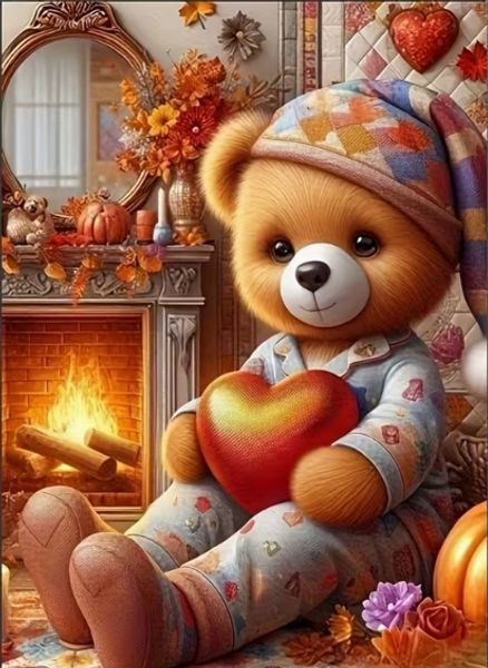 Hovedbilde Kose-bamse, 15 x 25 cm